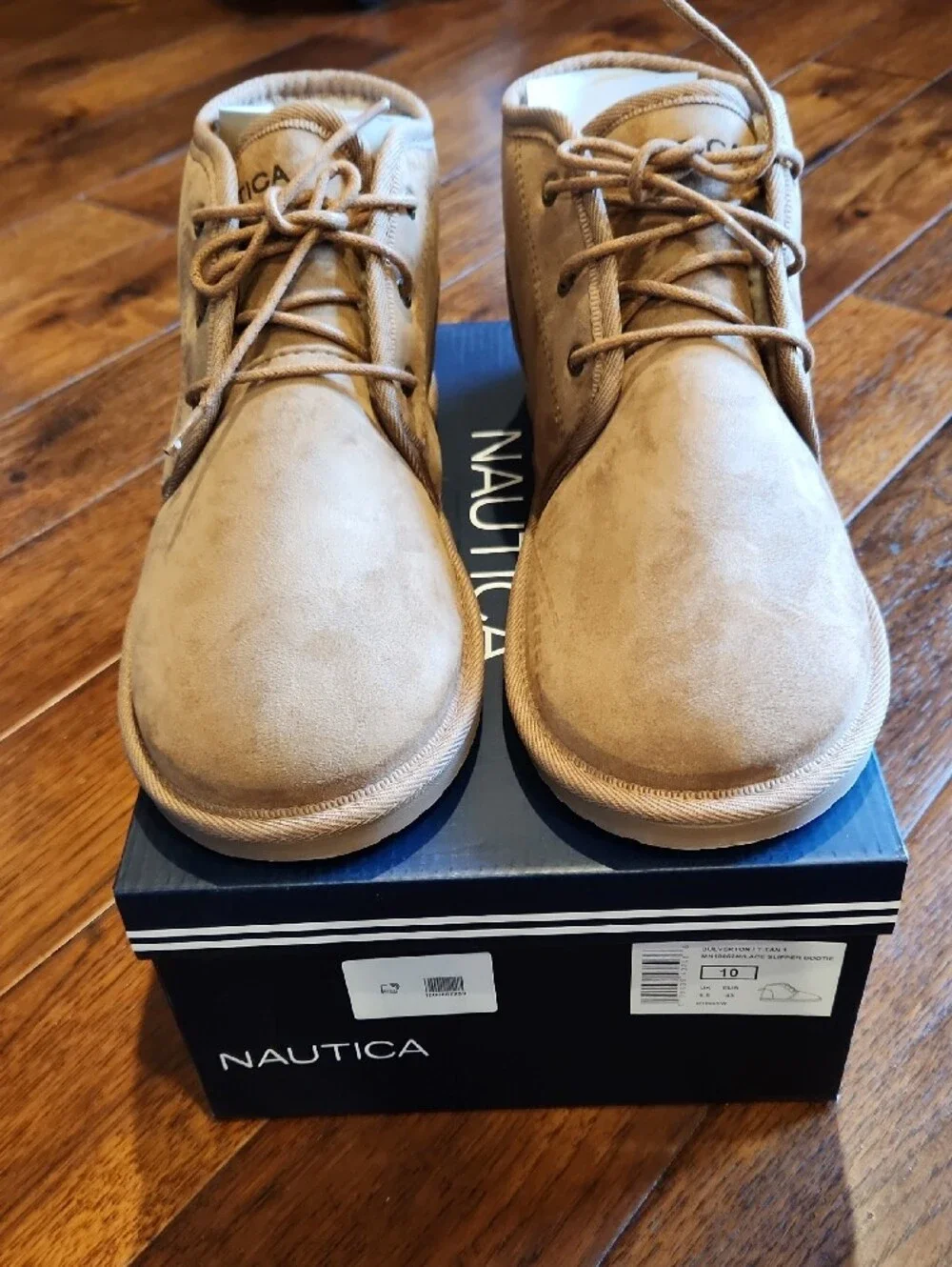 Nautica Men’s Winter Ankle Boot/Slipper – Sherpa Lined Lace Up  for Cold Weather